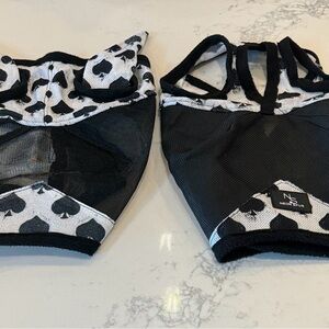 Set of 2 Neon Spur Smokin Spades Horse Fly Masks